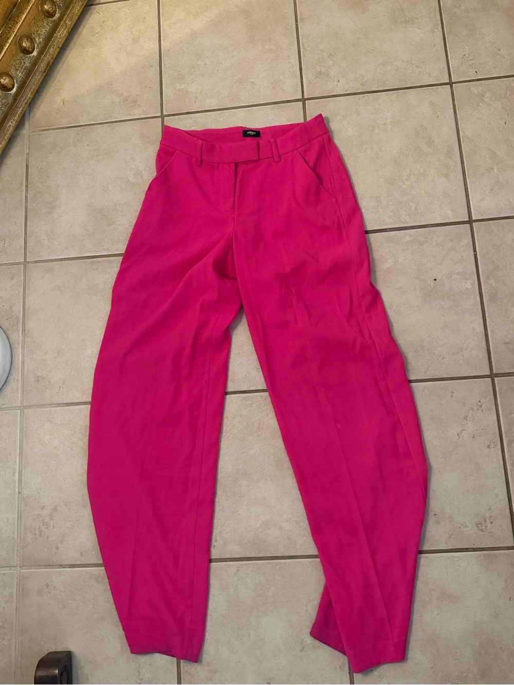 Express Hot Pink High-Waist Tailored Trousers
